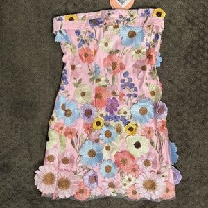 NWT Sage & Paige Strapless Floral Mini Dress